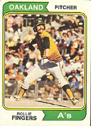 1974 Topps Baseball Cards      212     Rollie Fingers